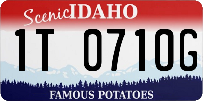 ID license plate 1T0710G
