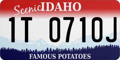 ID license plate 1T0710J