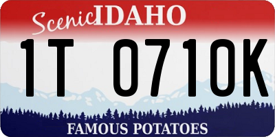 ID license plate 1T0710K