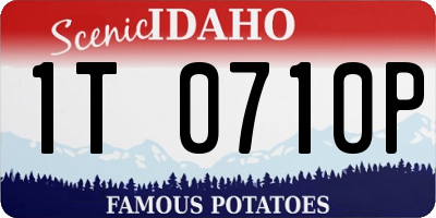 ID license plate 1T0710P