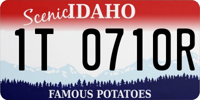 ID license plate 1T0710R
