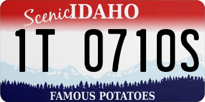 ID license plate 1T0710S