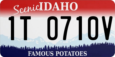 ID license plate 1T0710V