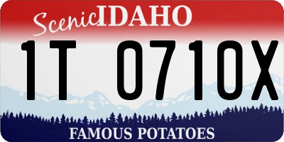 ID license plate 1T0710X