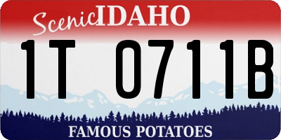 ID license plate 1T0711B