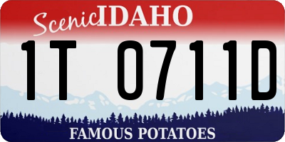 ID license plate 1T0711D
