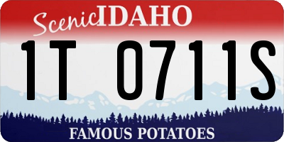 ID license plate 1T0711S