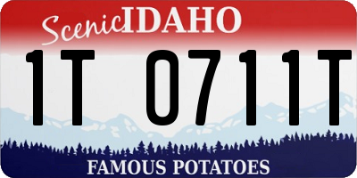 ID license plate 1T0711T