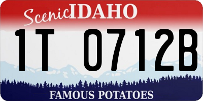 ID license plate 1T0712B