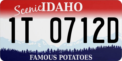 ID license plate 1T0712D