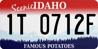 ID license plate 1T0712F