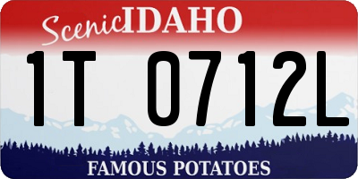 ID license plate 1T0712L