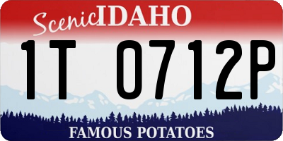 ID license plate 1T0712P