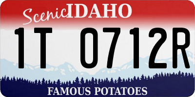 ID license plate 1T0712R