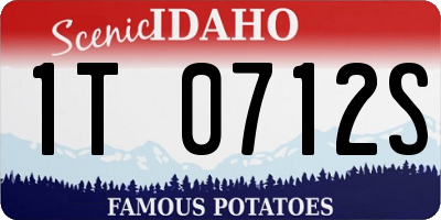 ID license plate 1T0712S