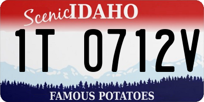 ID license plate 1T0712V