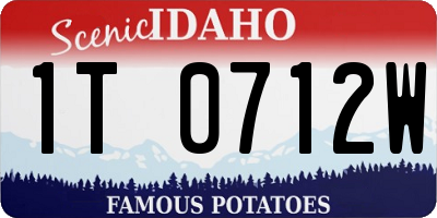 ID license plate 1T0712W