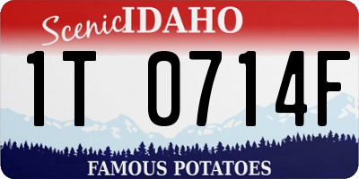 ID license plate 1T0714F