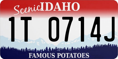 ID license plate 1T0714J