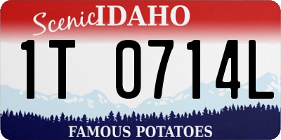 ID license plate 1T0714L
