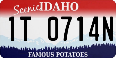 ID license plate 1T0714N
