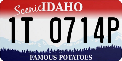 ID license plate 1T0714P