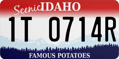 ID license plate 1T0714R