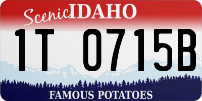 ID license plate 1T0715B