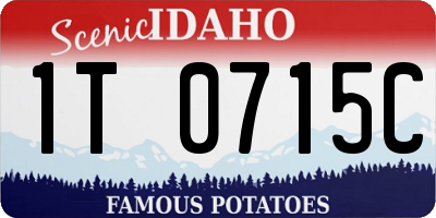 ID license plate 1T0715C