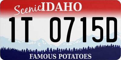 ID license plate 1T0715D