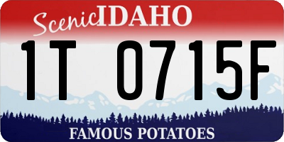 ID license plate 1T0715F