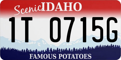 ID license plate 1T0715G