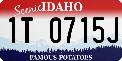 ID license plate 1T0715J