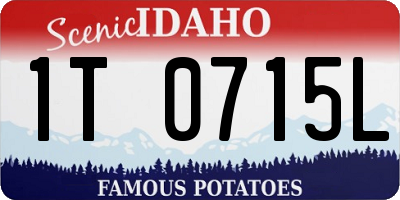 ID license plate 1T0715L