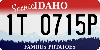 ID license plate 1T0715P