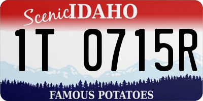 ID license plate 1T0715R