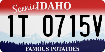 ID license plate 1T0715V