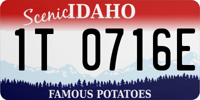 ID license plate 1T0716E