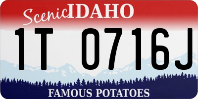 ID license plate 1T0716J