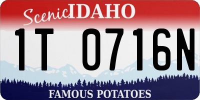 ID license plate 1T0716N