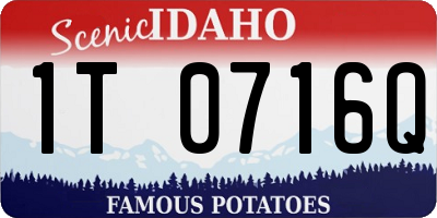 ID license plate 1T0716Q