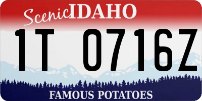 ID license plate 1T0716Z