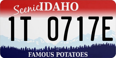 ID license plate 1T0717E
