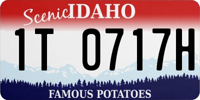 ID license plate 1T0717H