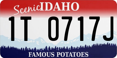 ID license plate 1T0717J