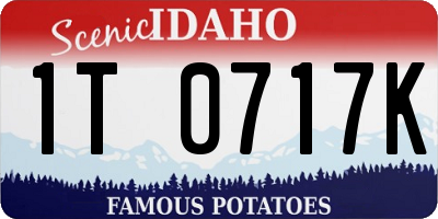 ID license plate 1T0717K
