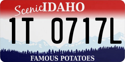 ID license plate 1T0717L