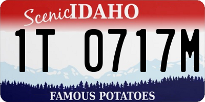 ID license plate 1T0717M