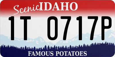 ID license plate 1T0717P
