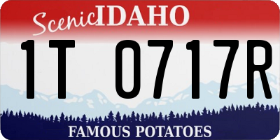 ID license plate 1T0717R